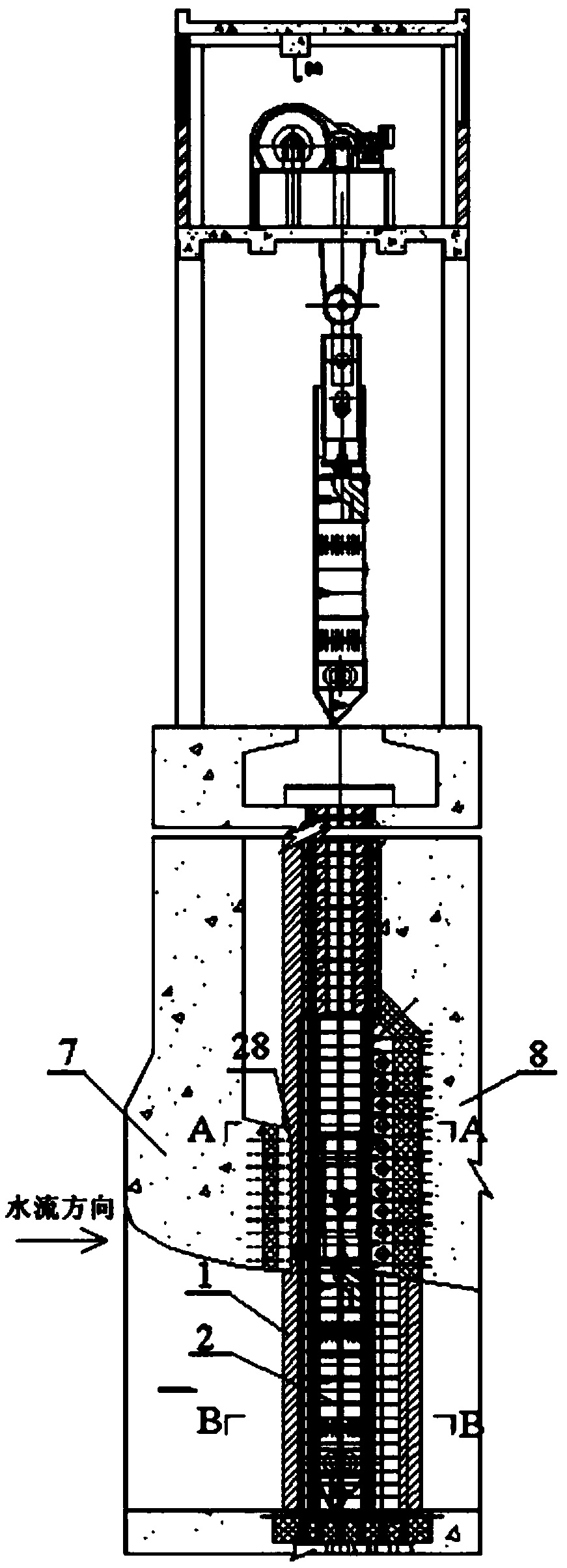 Improvement method and structure of a plane sliding gate with extra high water head