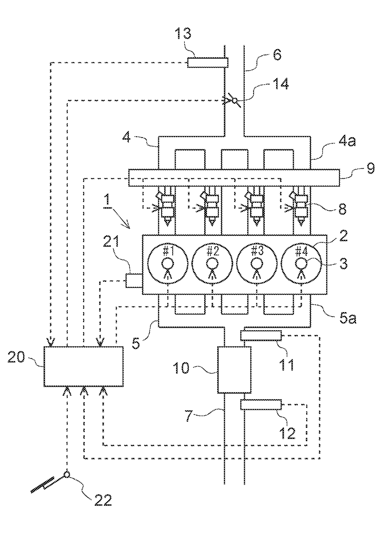 Exhaust gas control system for internal combustion engine and control method for internal combustion engine