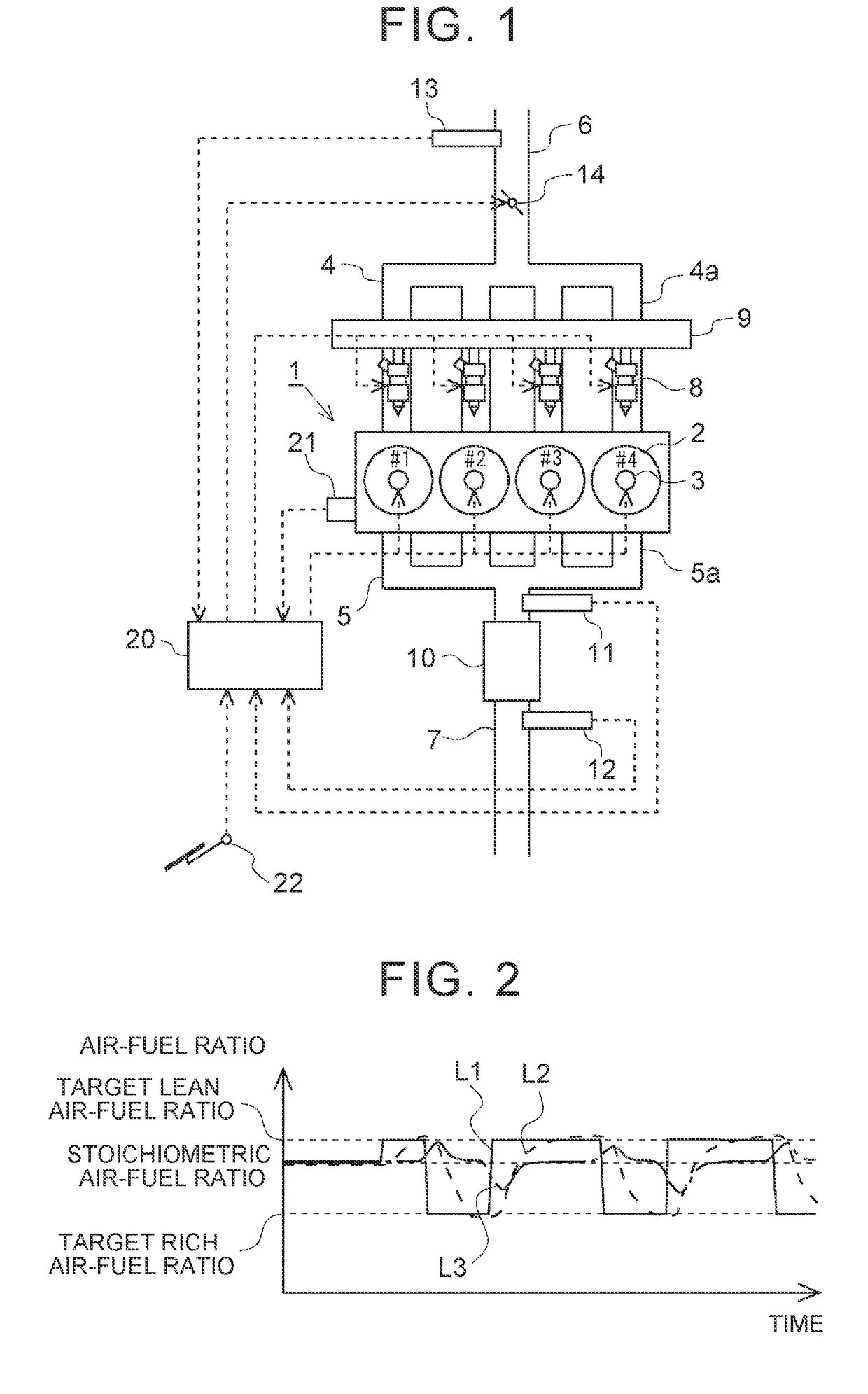 Exhaust gas control system for internal combustion engine and control method for internal combustion engine