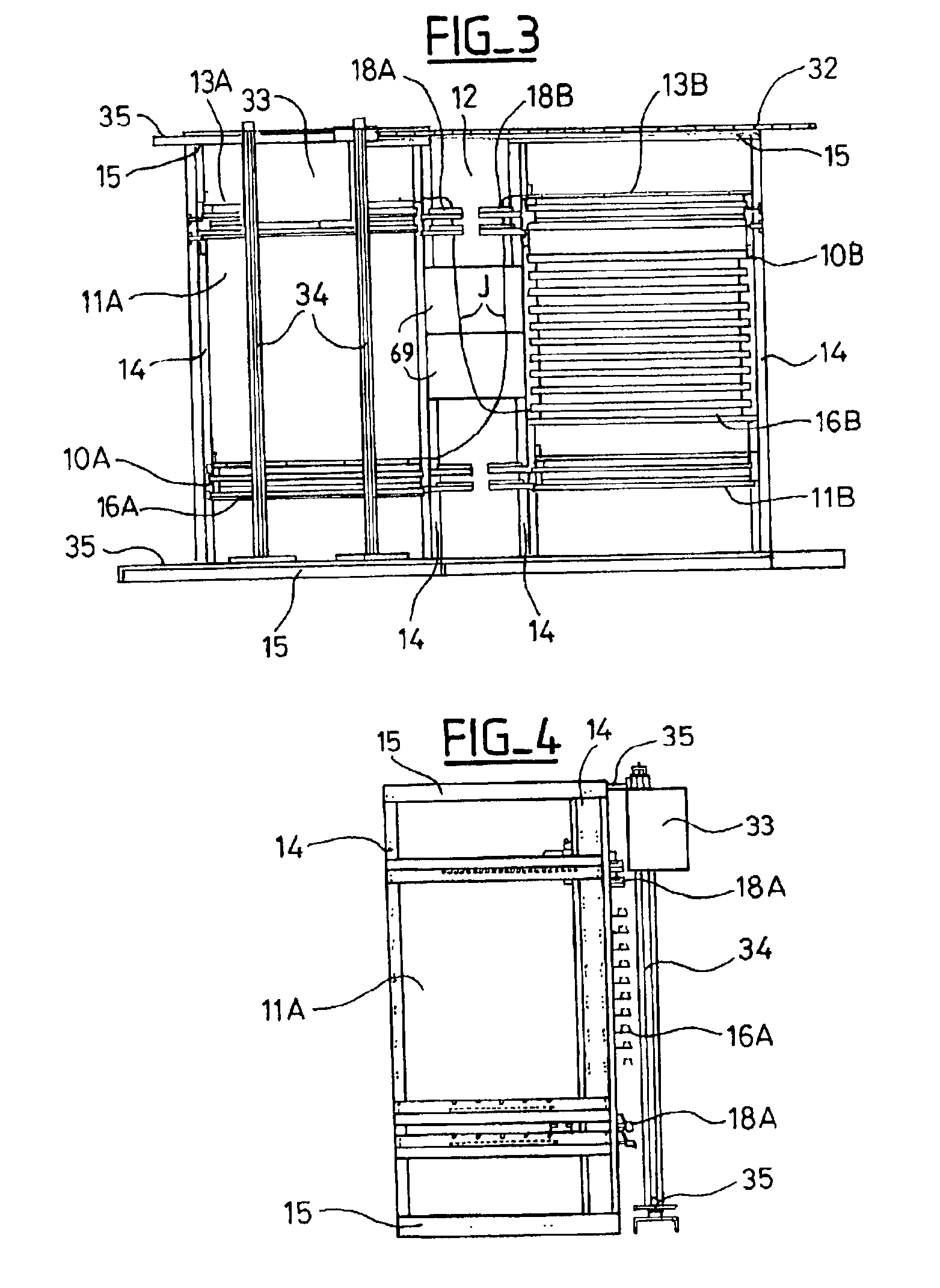 Optical high-density distribution frame and method for making jumper connections in such a distribution frame