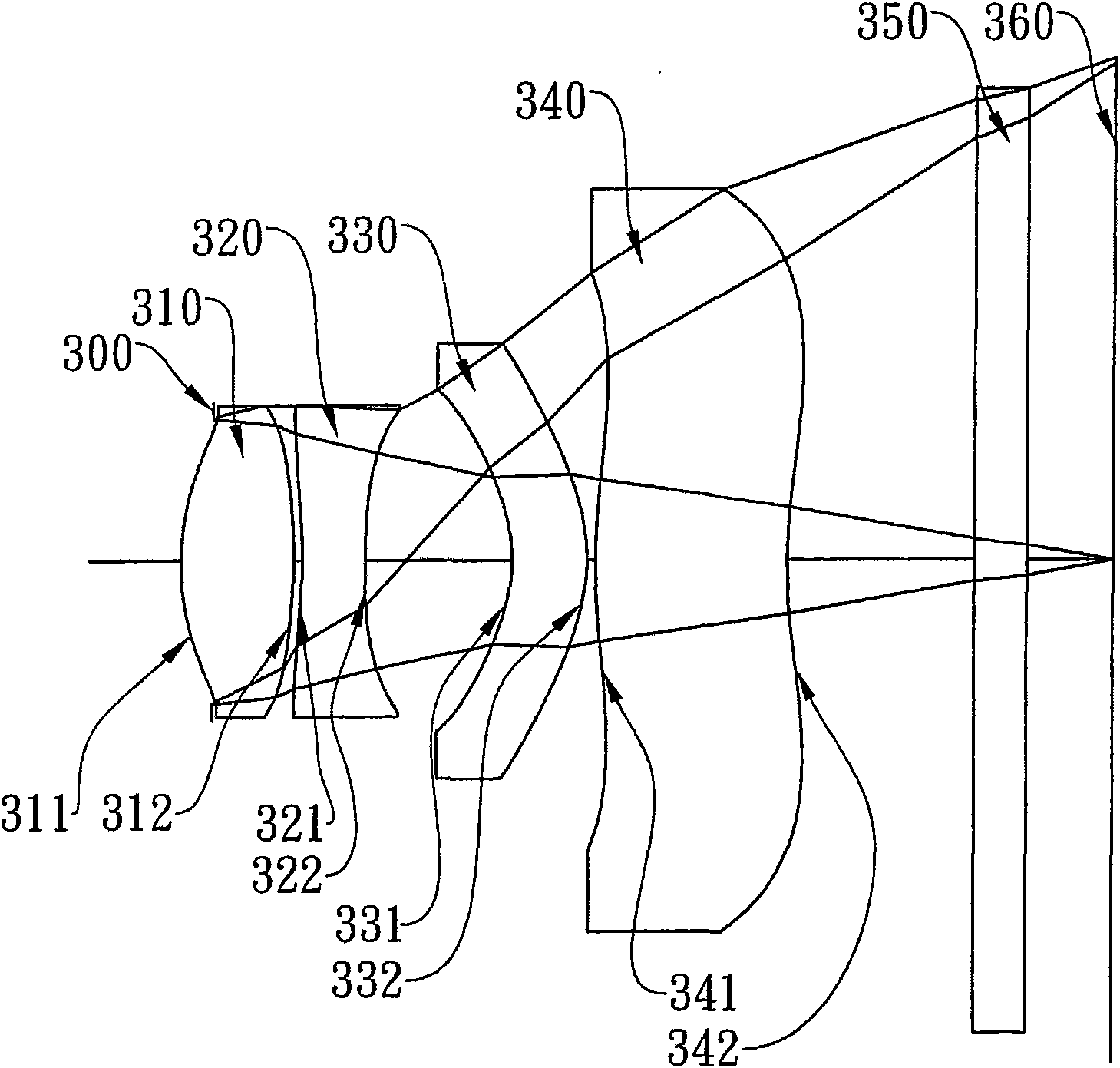 Optical lens group for capturing image
