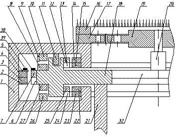 Structure-simplified tentering shaping and transmitting mechanism