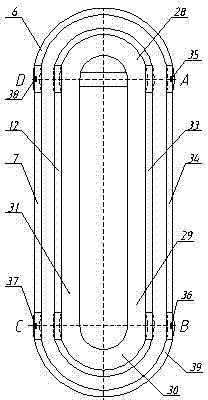 Structure-simplified tentering shaping and transmitting mechanism