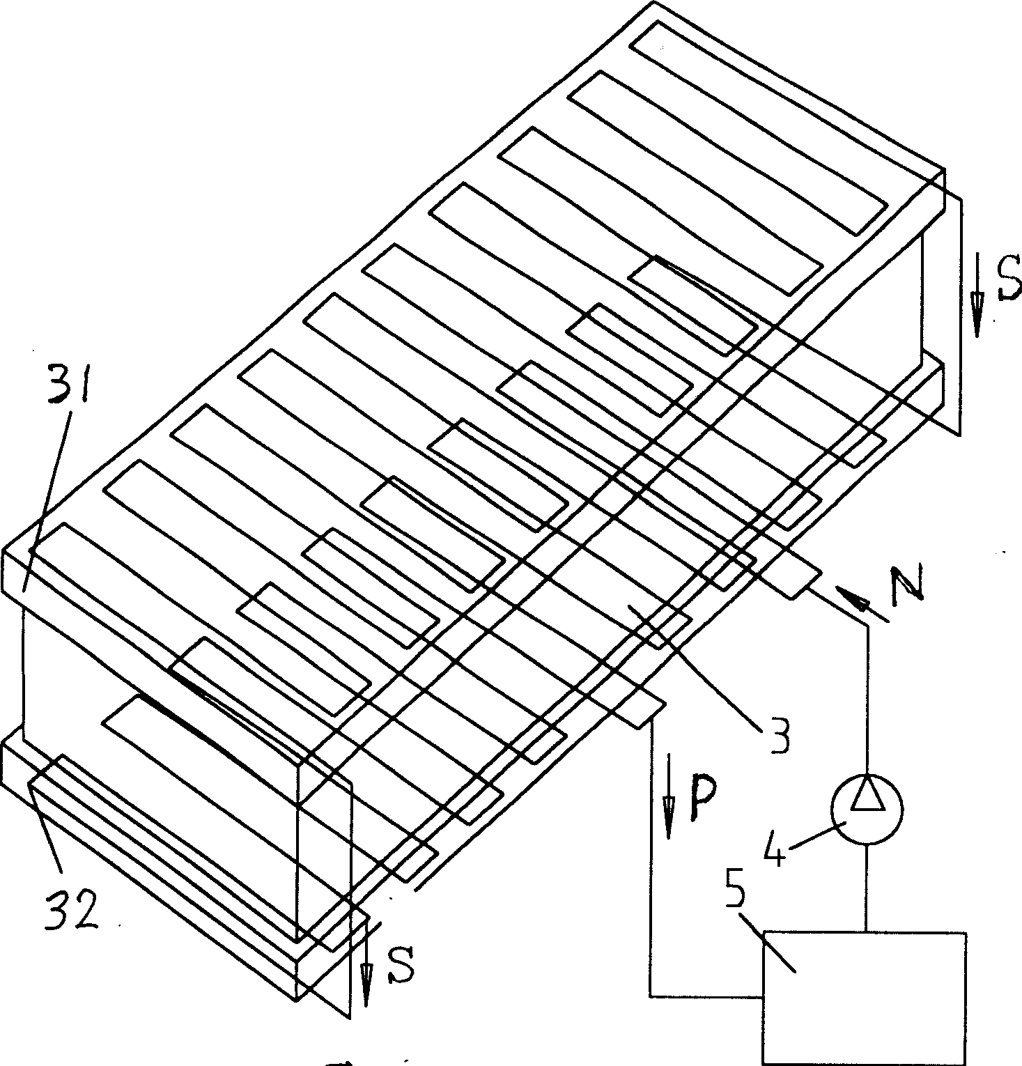Cold balance and structure of hot pressing plate and working crossbeam of large-format hot press