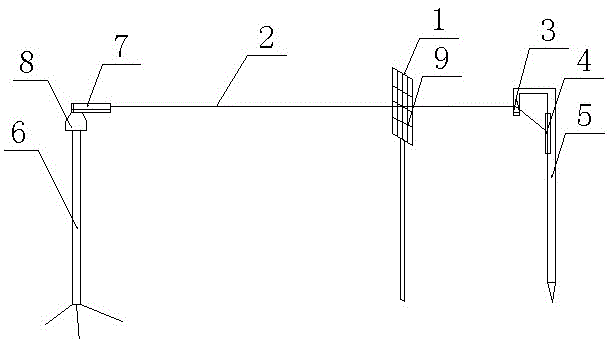 Laser positioning device for electric tower