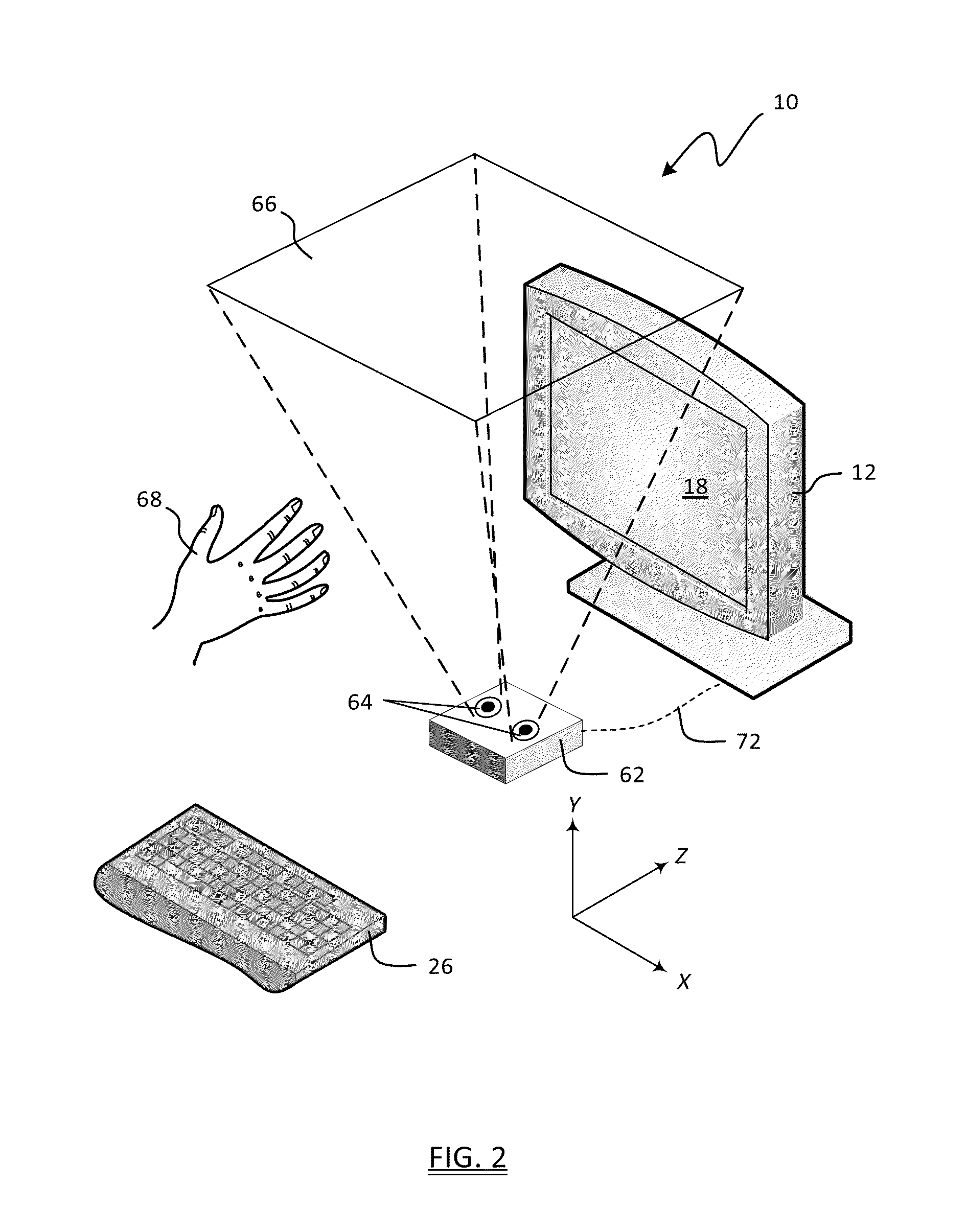 Dynamic tool control in a digital graphics system using a vision system