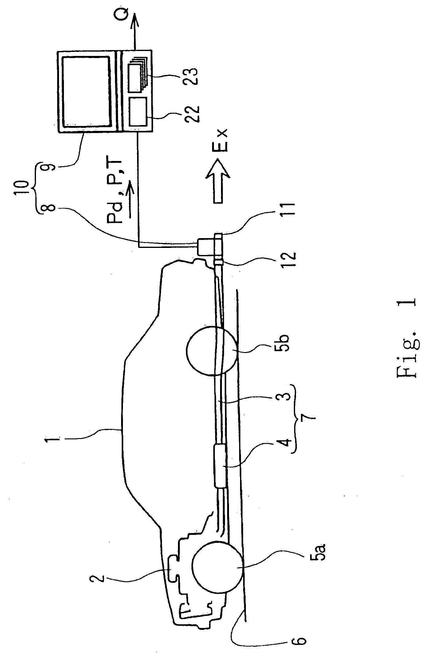 Method and apparatus for measuring exhaust gas flow rate and it's application system for analyzing the exhaust gases from an engine