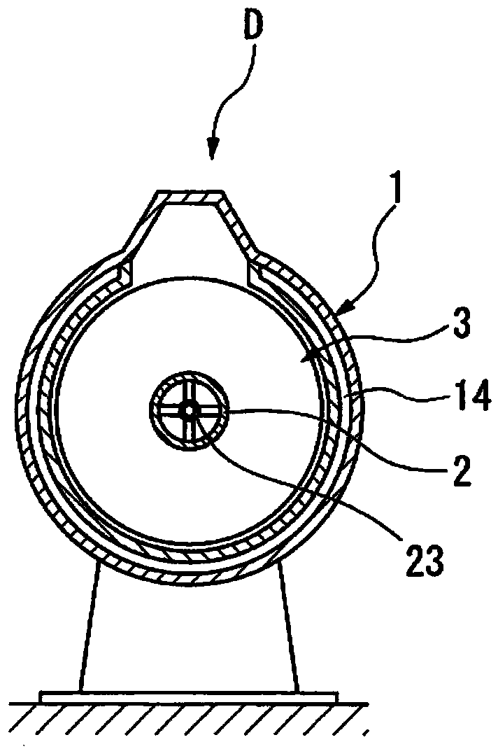 A disk-type stirring processing device