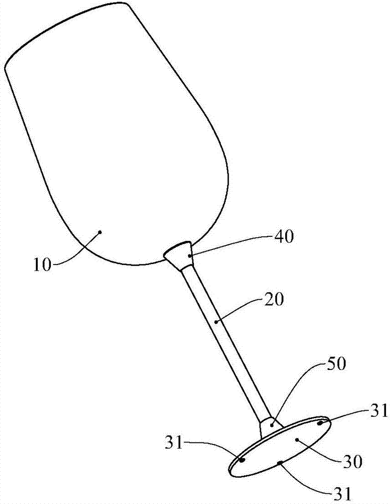 Goblet and assembling fixture and manufacturing method thereof