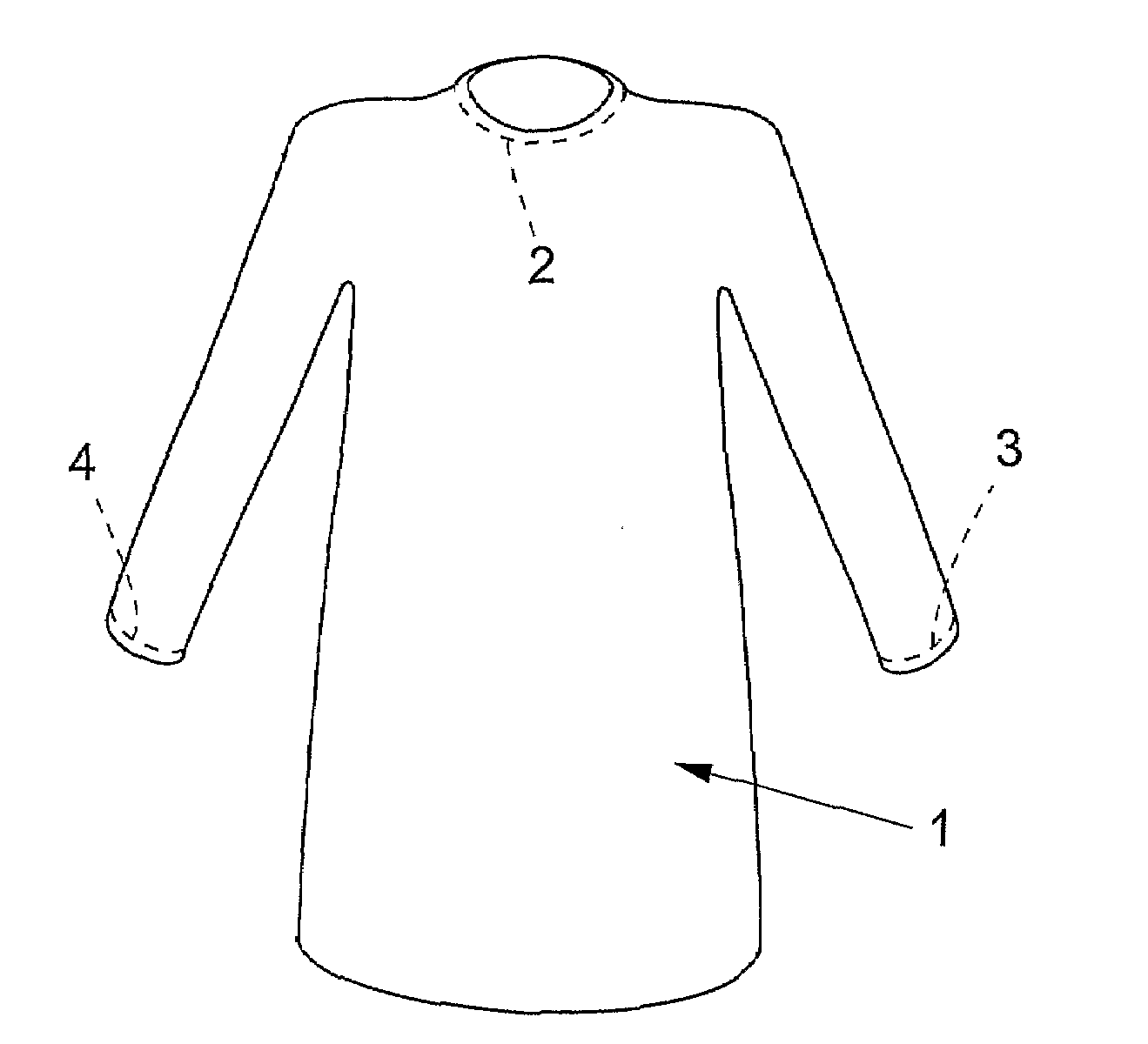 Garments, Such As Gowns, Face Masks, Gloves And Headwear For Personnel Involved In Surgical Operations And The Use Of An Adhesive In Such Garments