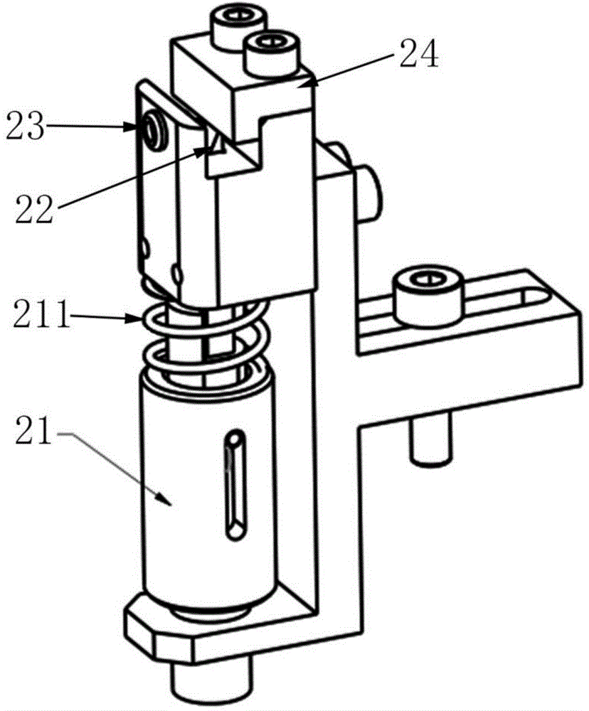 Varnished wire pre-cutting mechanism for T1 ring wire winding machine