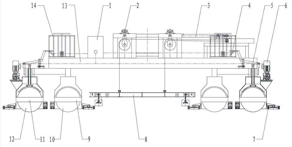 Construction vehicle for plate-type ballastless track plate