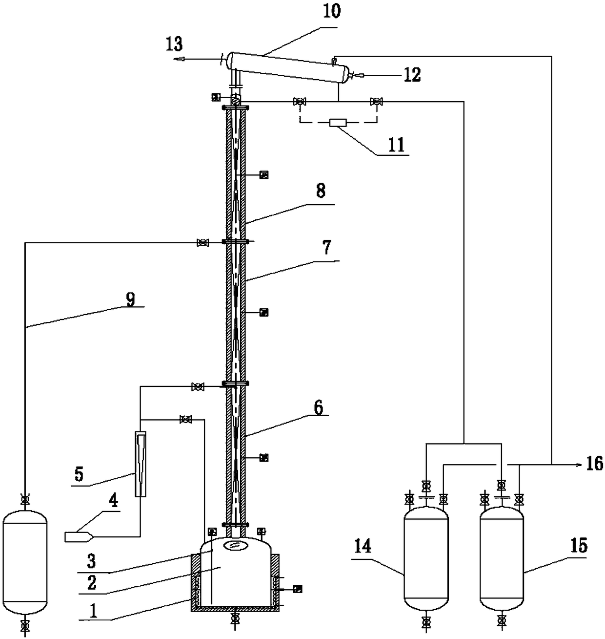 Distilling method for reducing fusel oil in baijiu