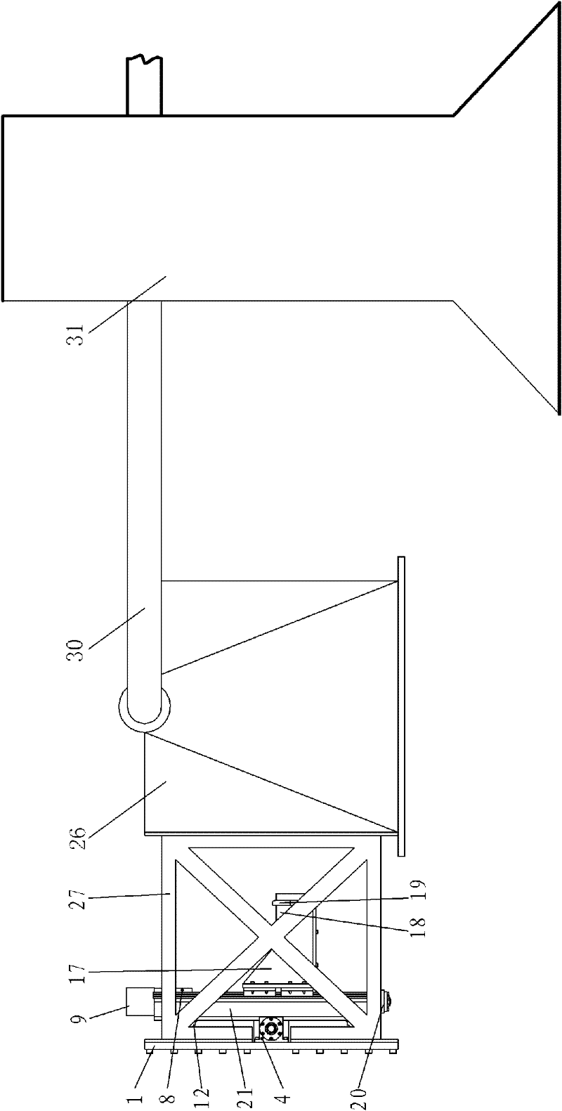 Imaging device of large geotechnical centrifuge