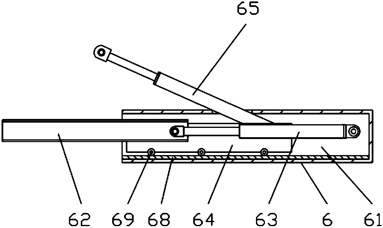 A horizontal telescopic ultra-wide bridge inspection vehicle