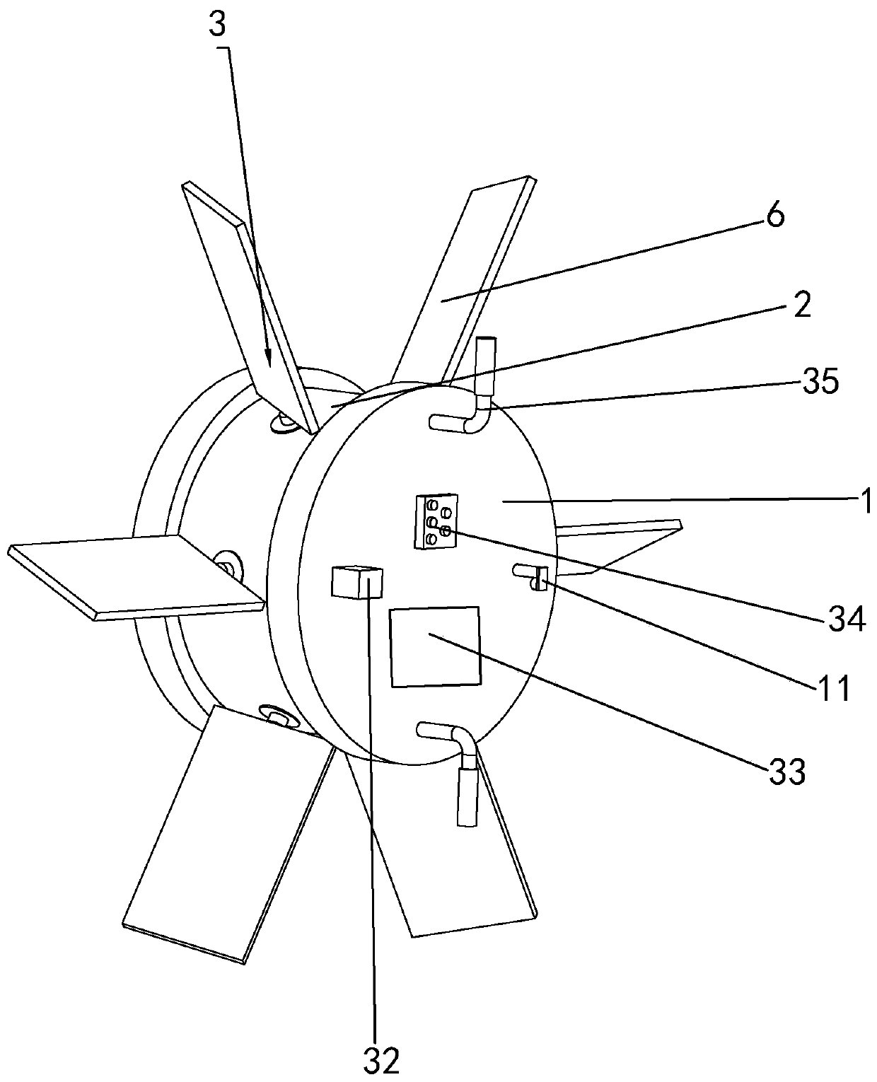 Impeller with adjustable angle