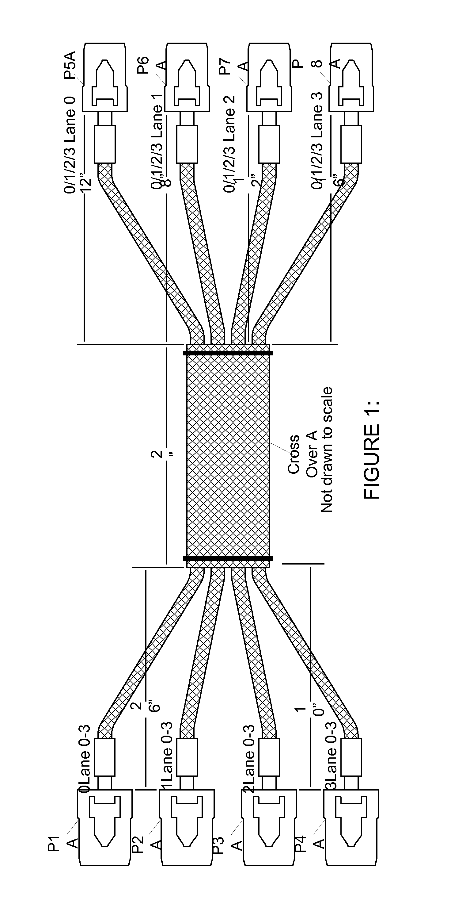 High speed disk array spider cable