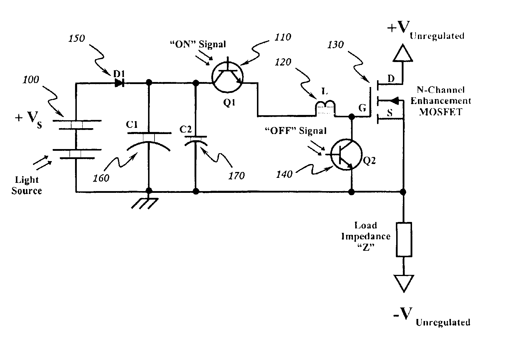 Optically isolated bias control circuit