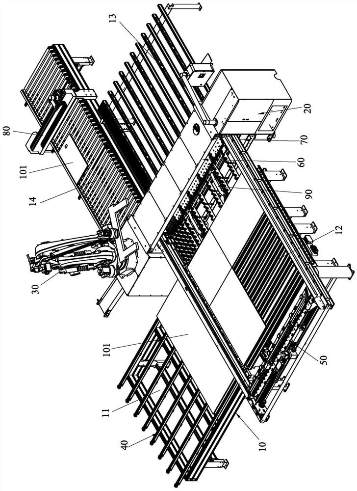 Full-automatic side feeding computer saw with manipulator and control system and control method of full-automatic side feeding computer saw