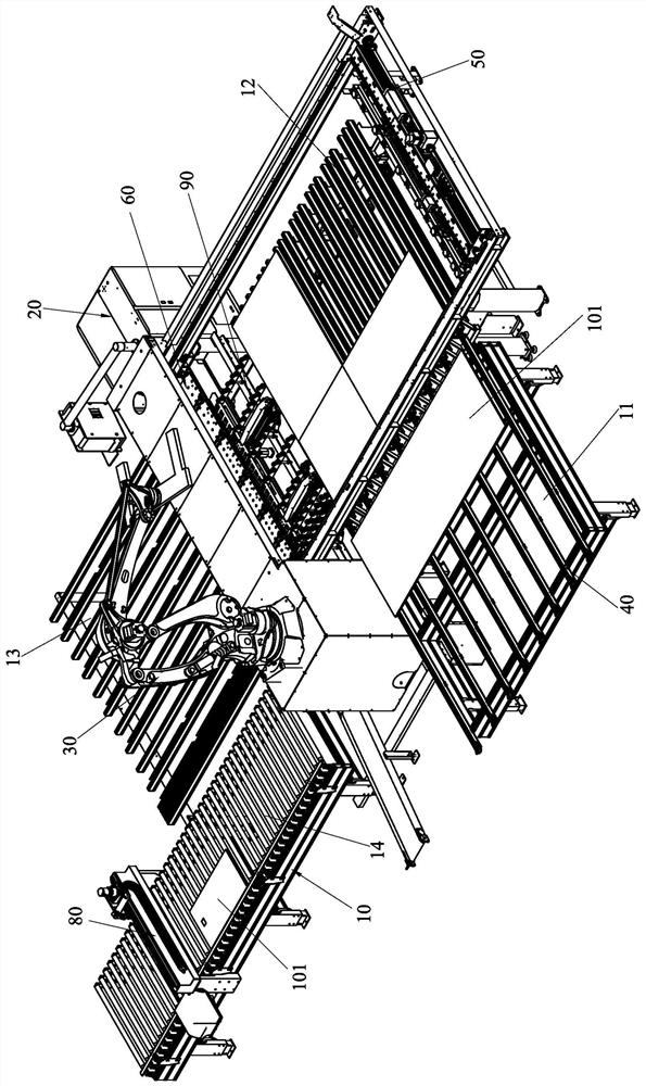 Full-automatic side feeding computer saw with manipulator and control system and control method of full-automatic side feeding computer saw