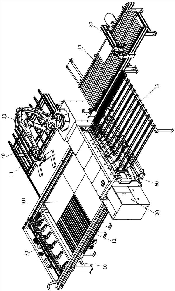 Full-automatic side feeding computer saw with manipulator and control system and control method of full-automatic side feeding computer saw