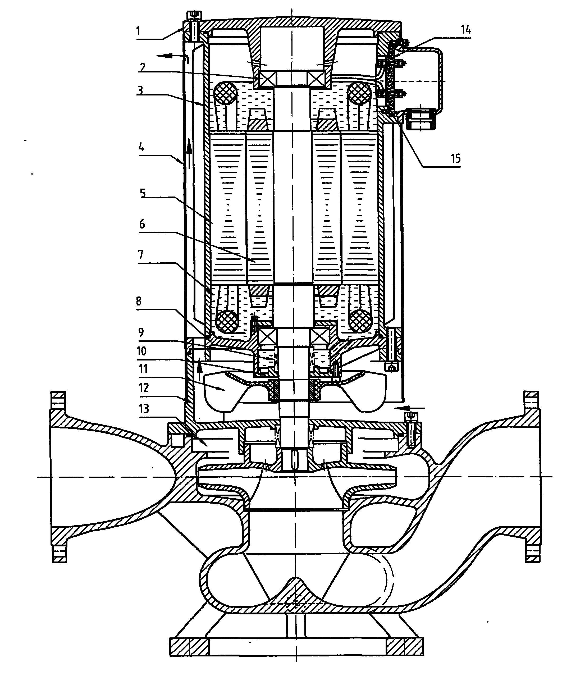 High temperature hot water pump