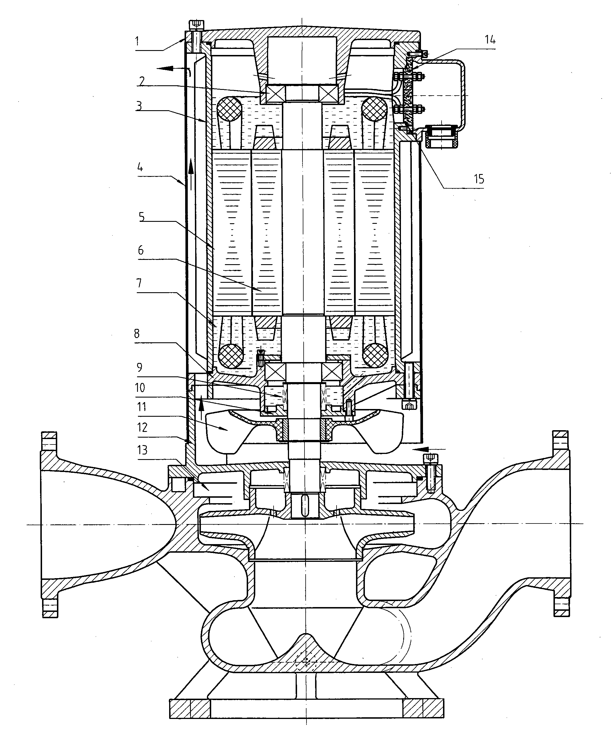 High temperature hot water pump