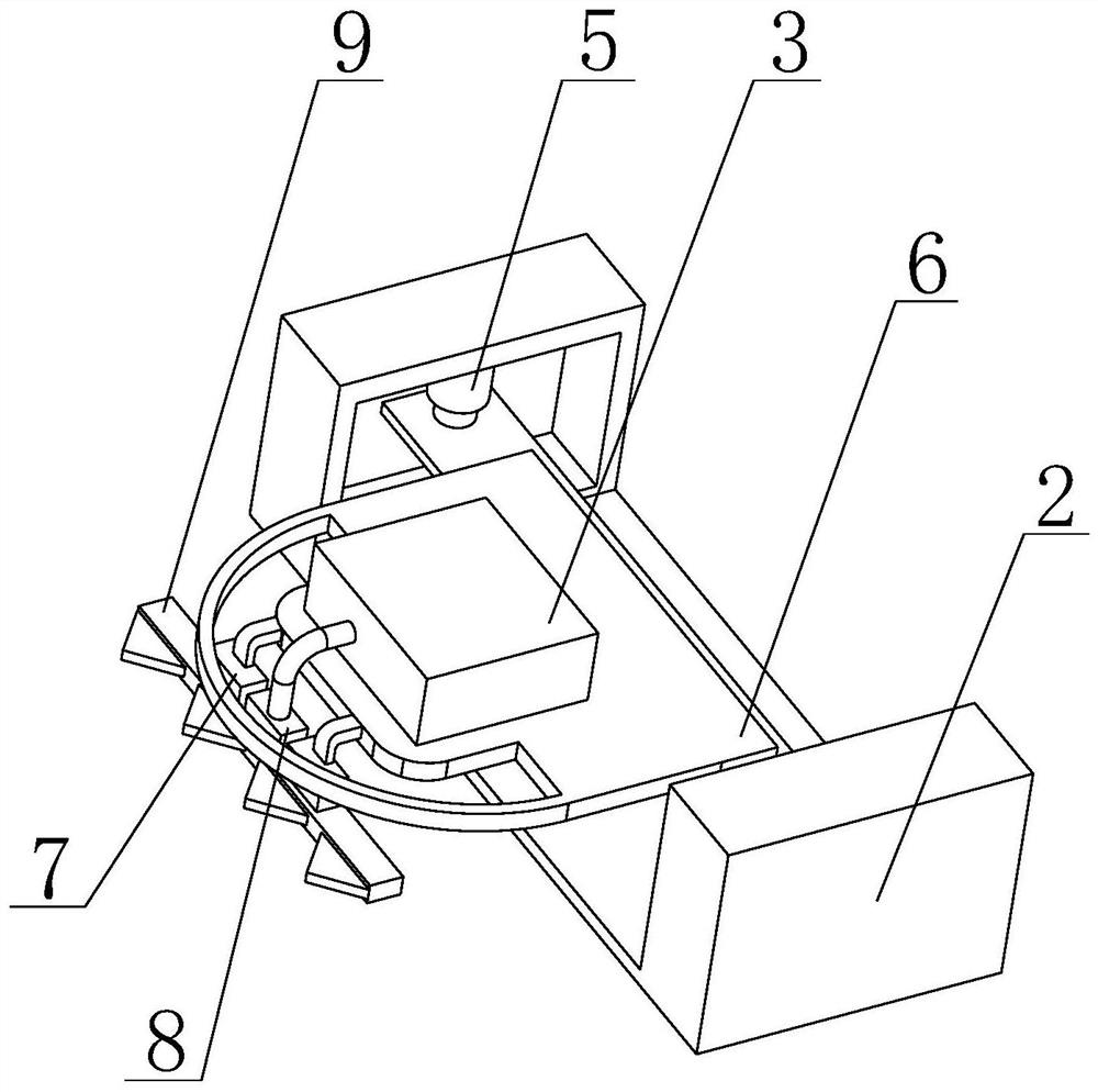 Hot cutting machine for special-shaped valve port of plastic woven bag