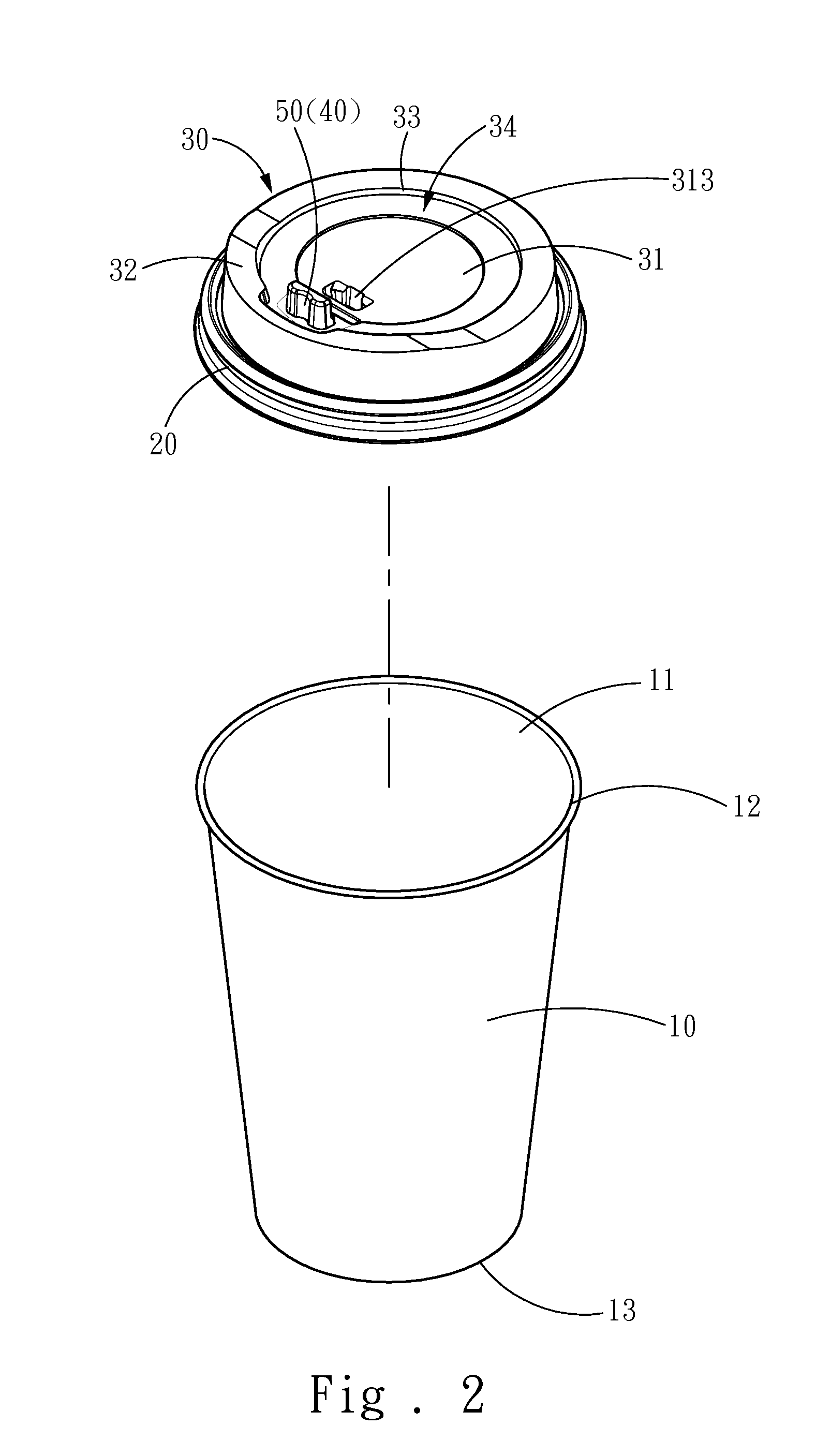 Stacking cup cap