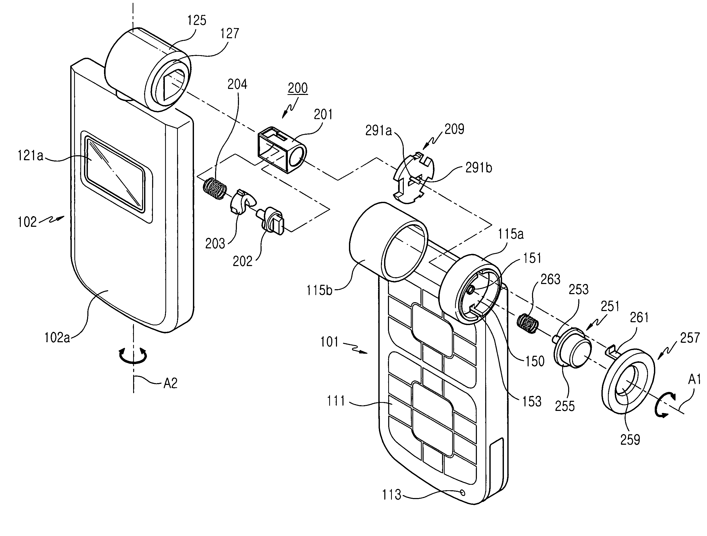 Rotation-stop mechanism for folder of portable wireless terminal