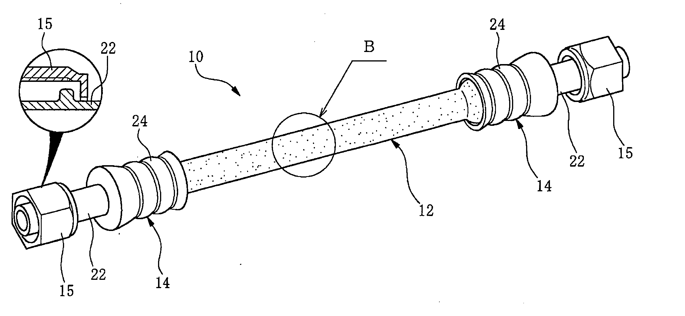 High-pressure resistant vibration absorbing hose