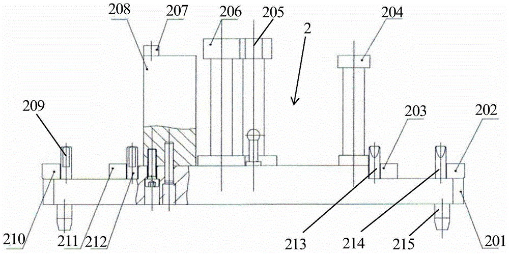 Welding structure guide vane channel measurement method and device