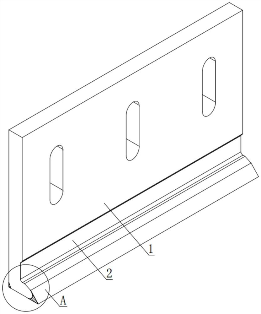 Scraper with wear-resistant layer at knife edge and production process of scraper