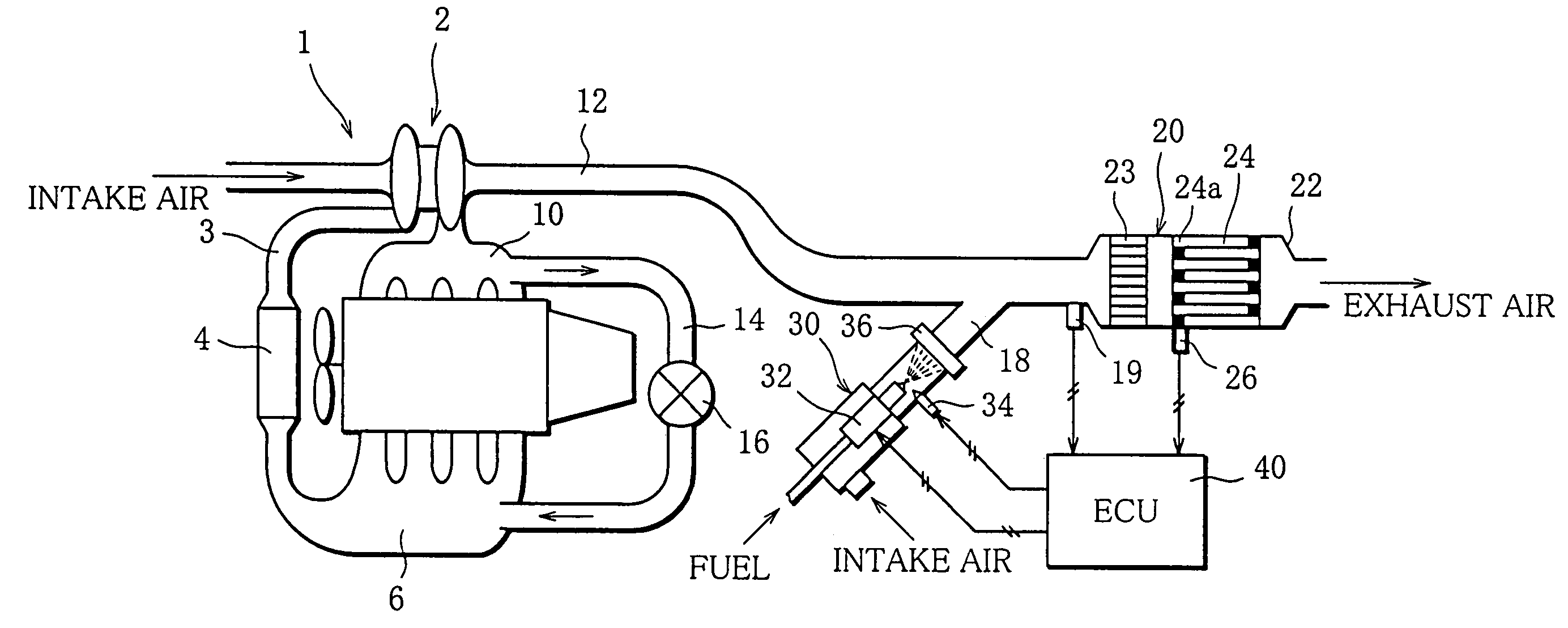Exhaust emission control device for an internal combustion engine