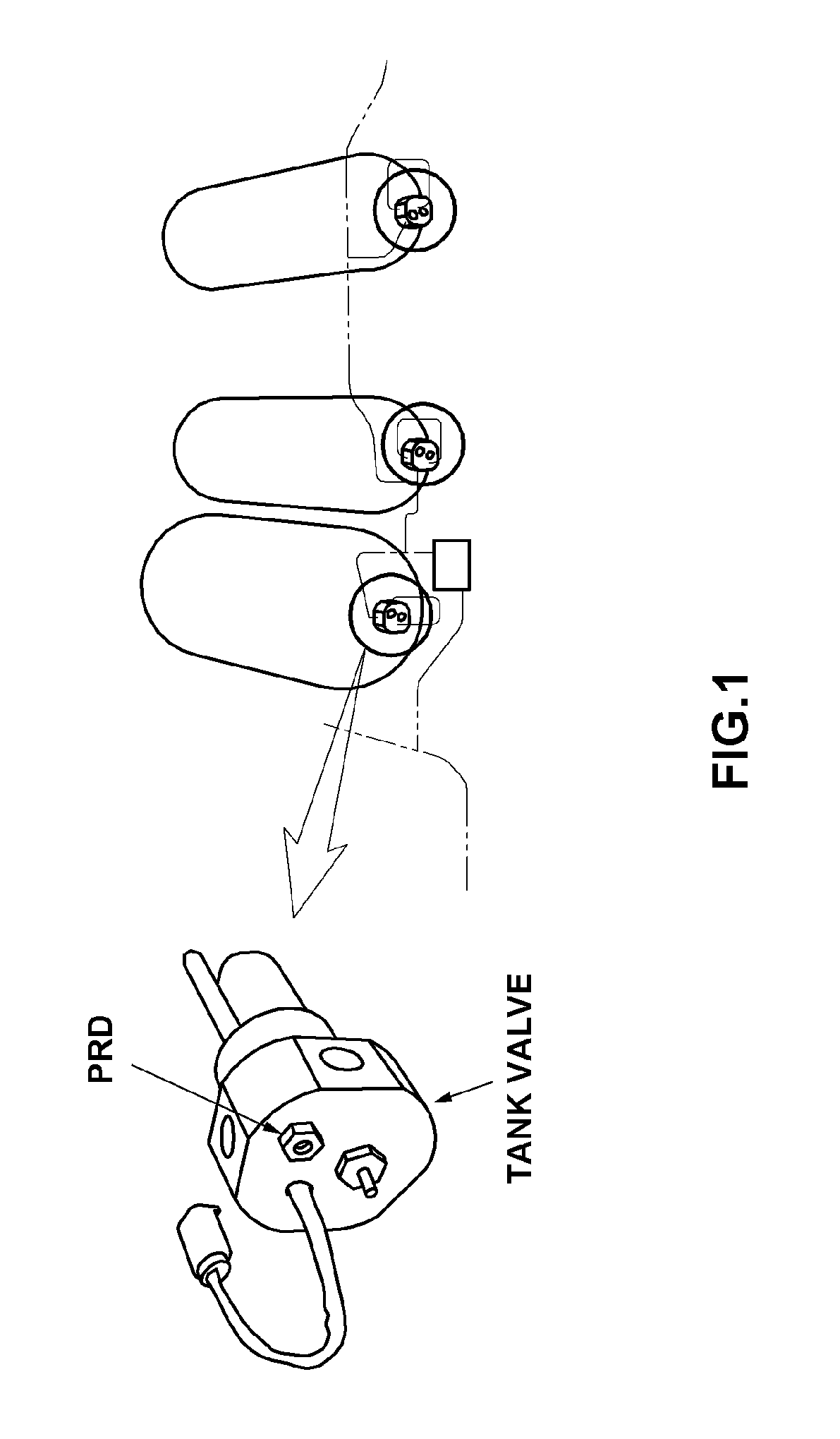 Fire safety apparatus for high-pressure gas storage system