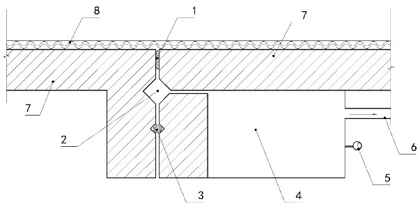 Low-pressure sealing system applied to sectional form mould core/mould and sealing method thereof