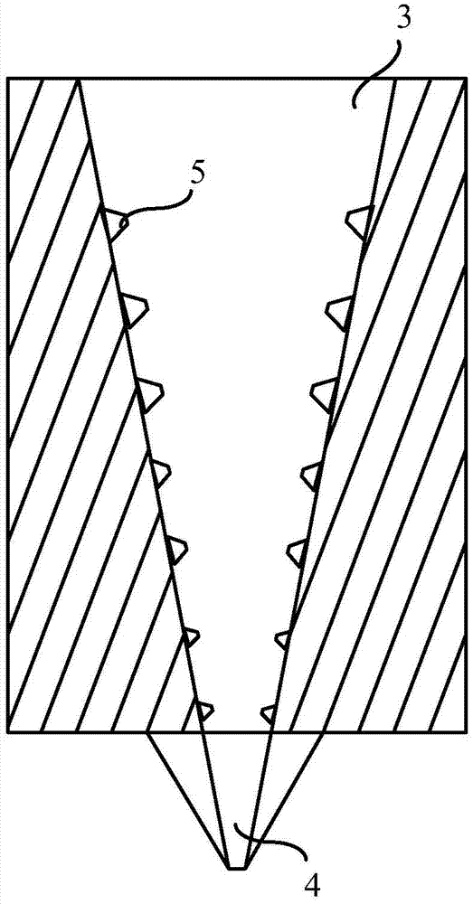 Elliptic cone threaded nozzle