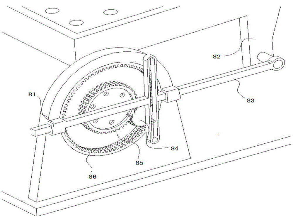 Planet gear driving type screening device