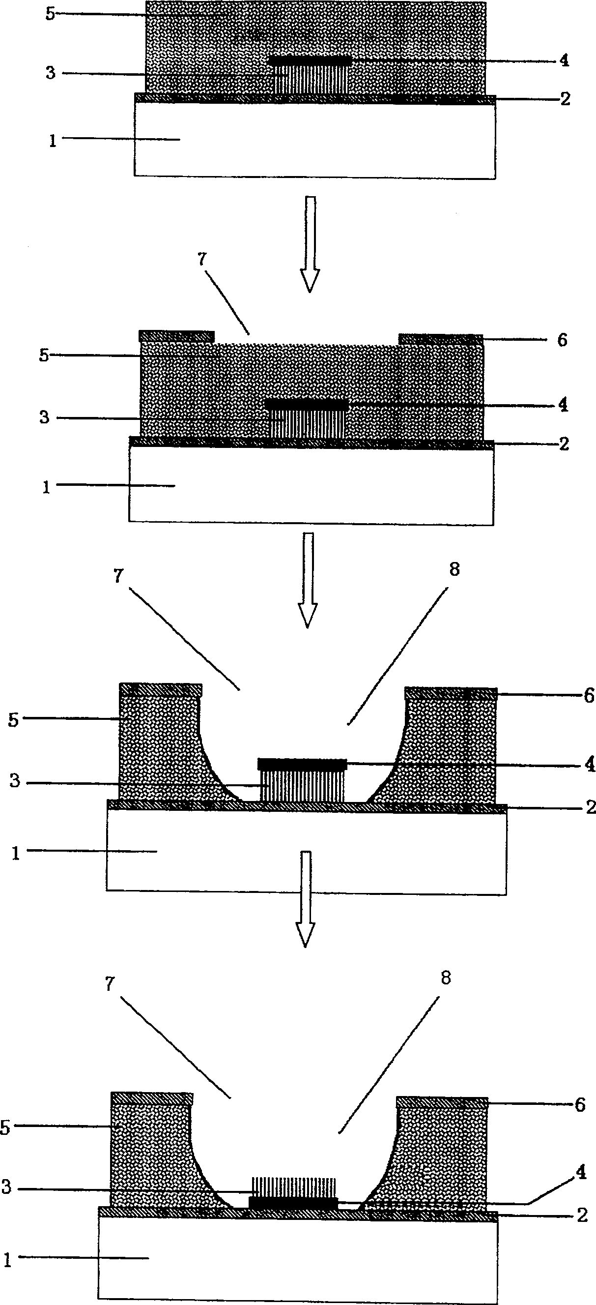 Grid structure of carbon nano-tube field emission display device and manufacturing method thereof