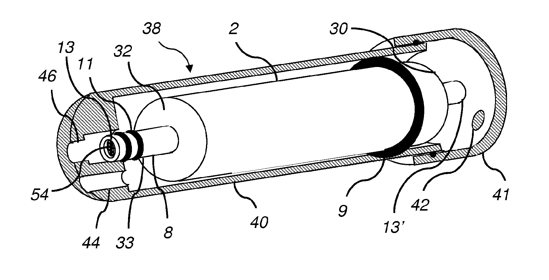 Spiral wound module with integrated permeate flow controller