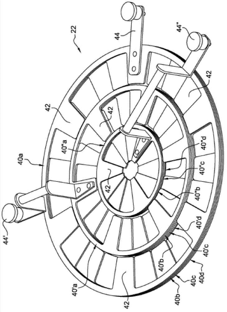 Device for filling a container with solid particles comprising a diaphragm