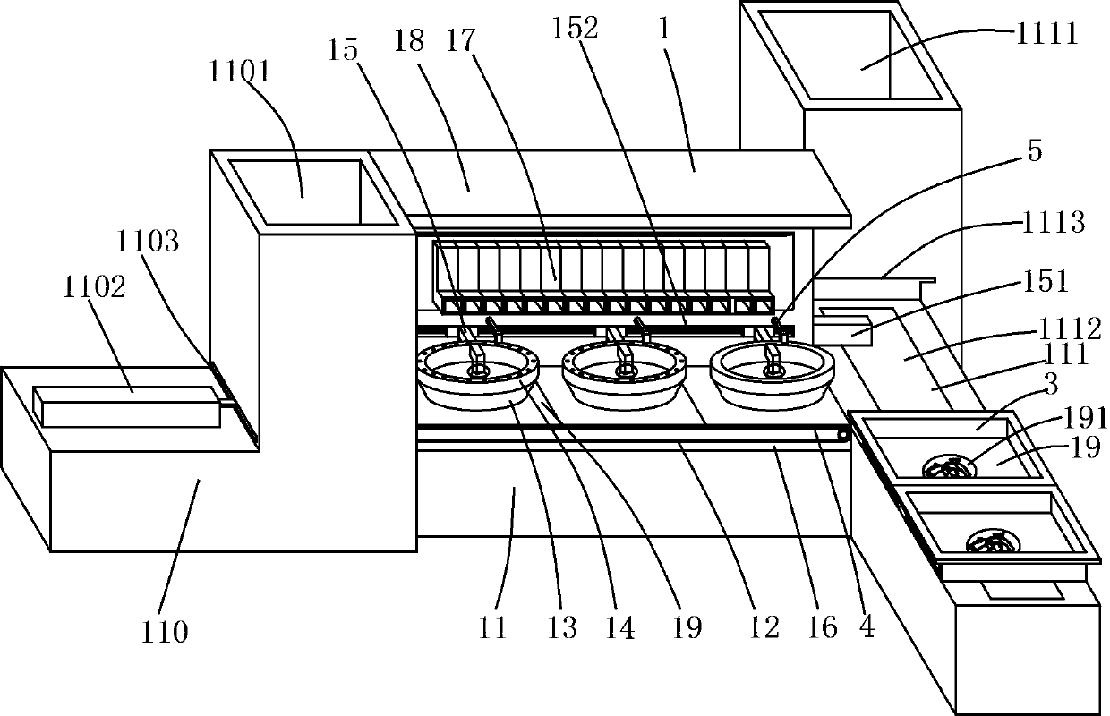 Cooking fume sucking and stir-frying integrated automatic cooking robot