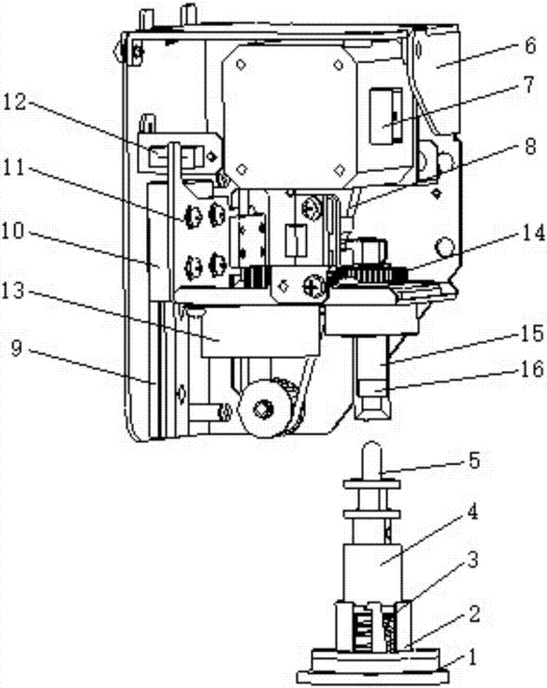 Automatic paging seal stamping mechanism