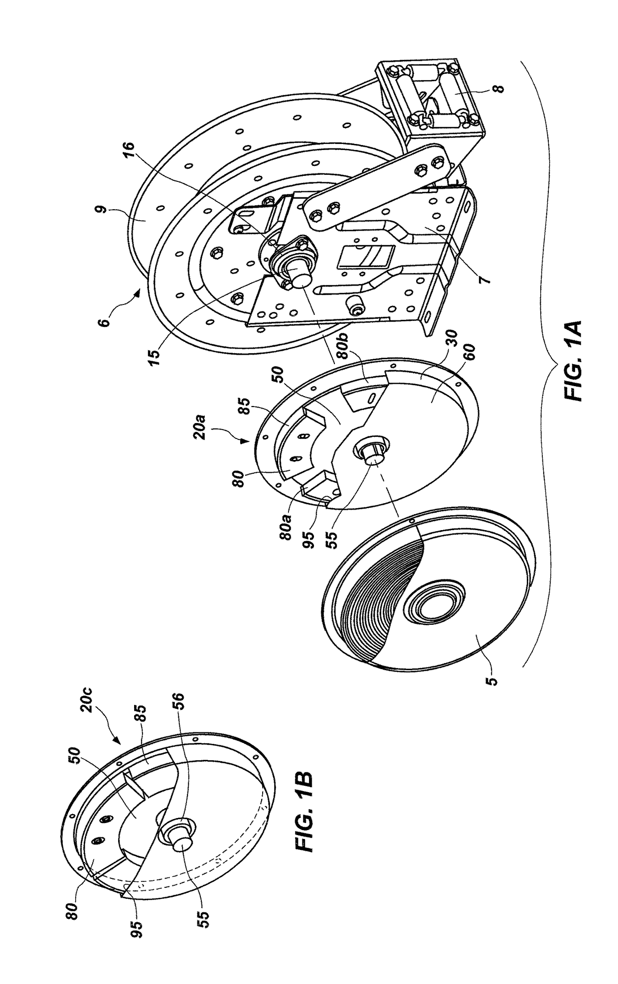 Hose reel rewind speed control