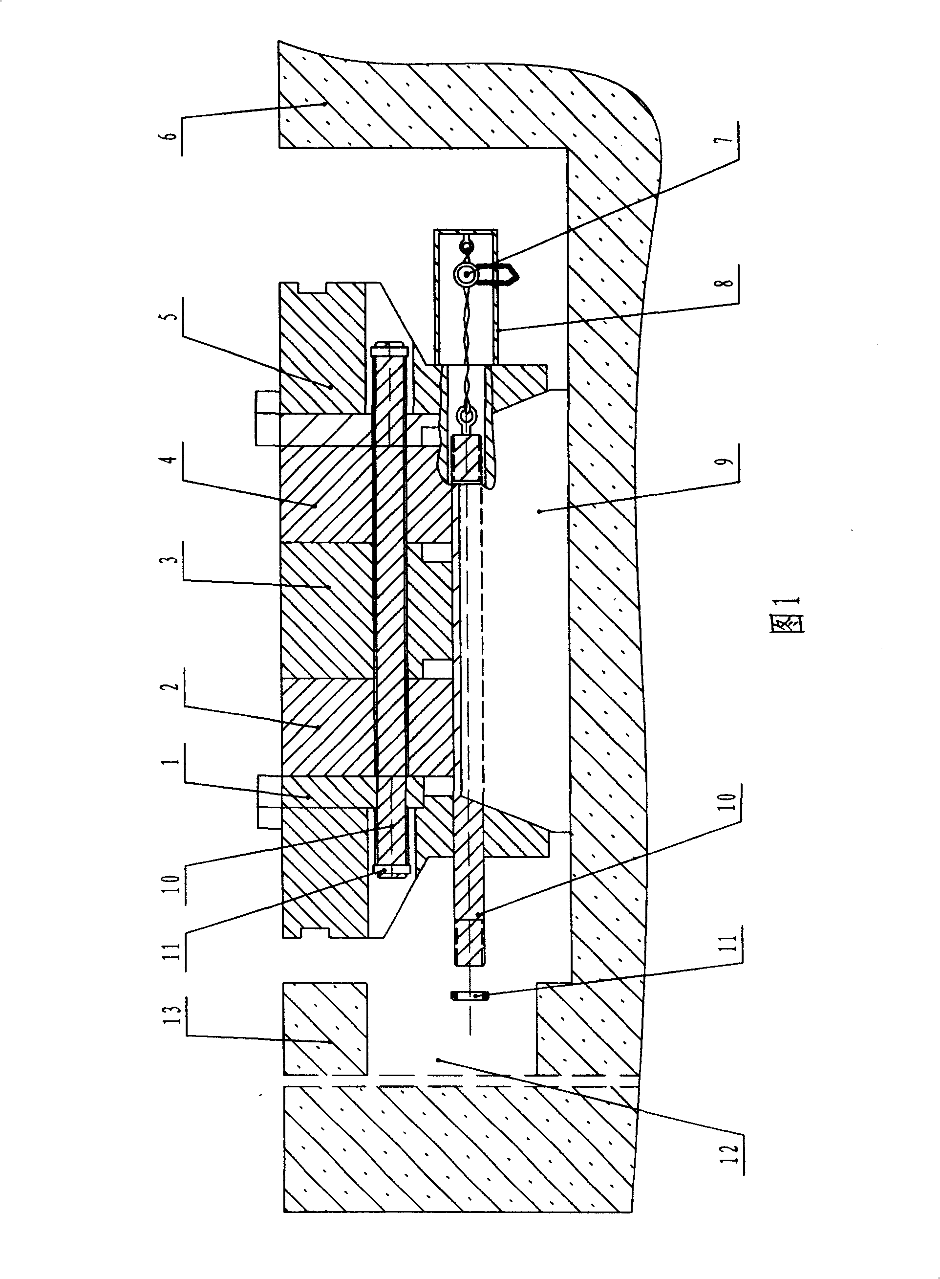 Mounting method of large pressure machine foundation