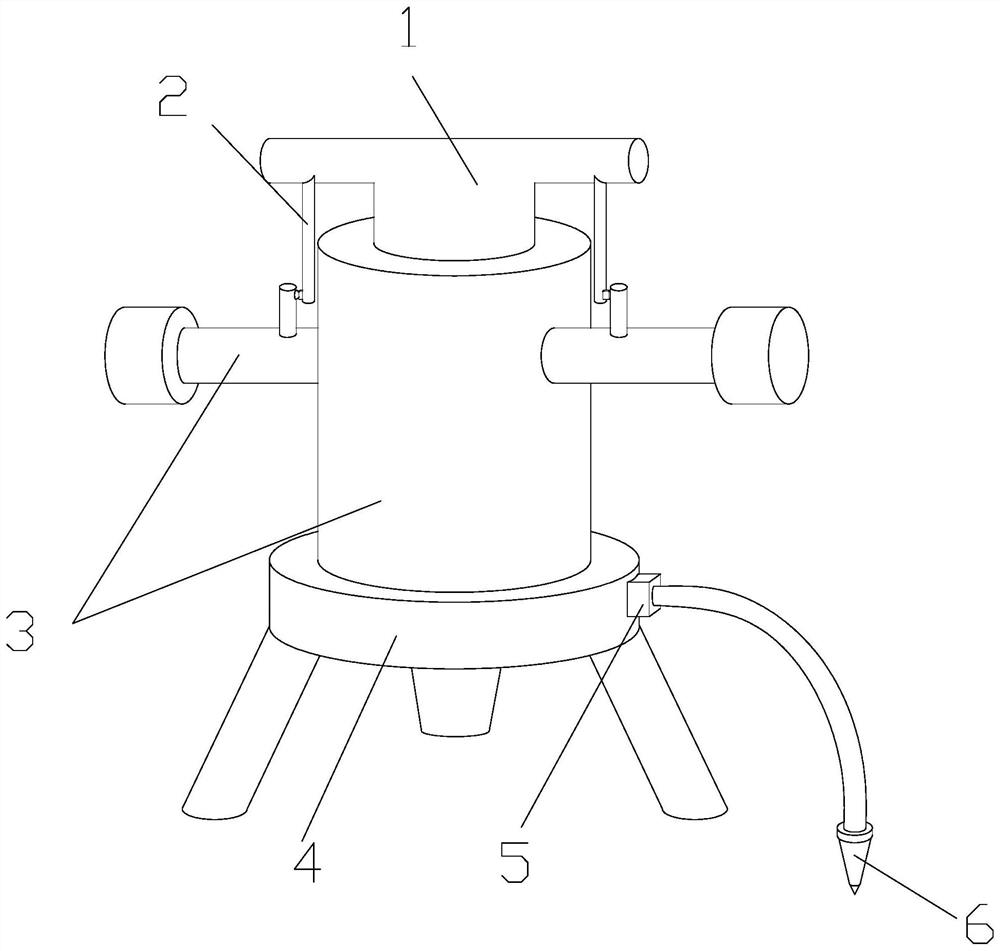 A garden flower bed watering equipment that sprays by detecting deep humidity pressure