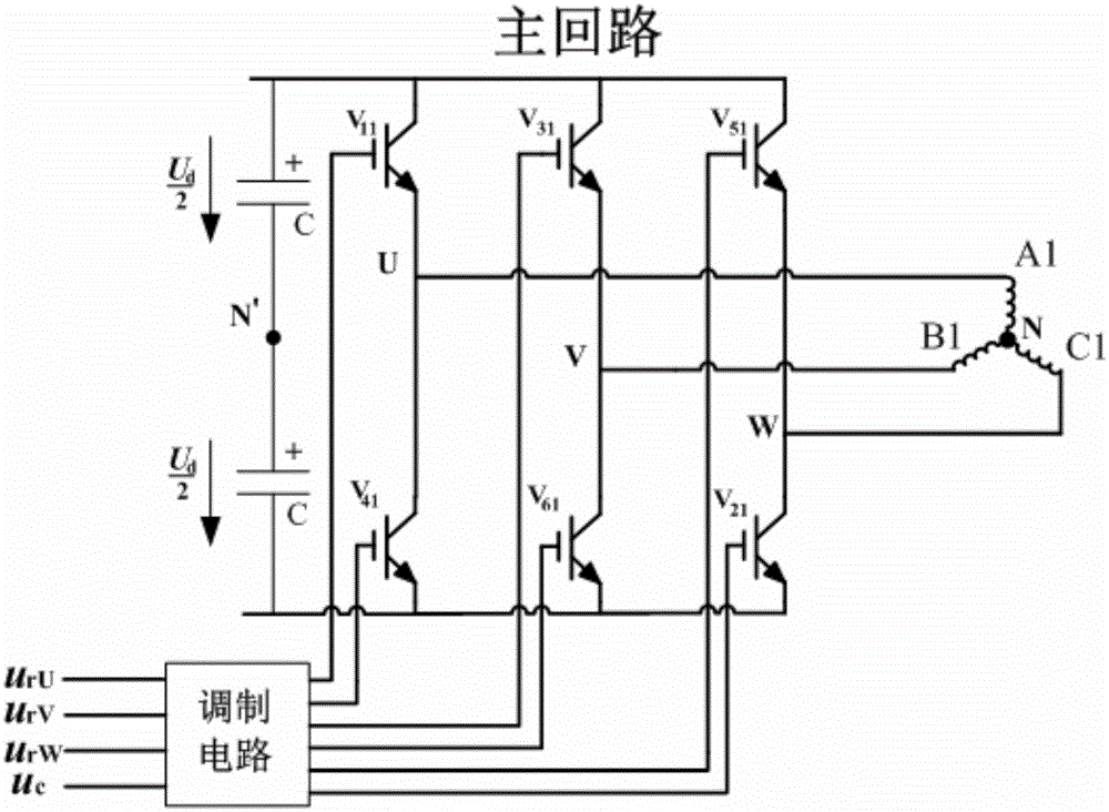 Switching device of permanent magnet synchronous motor windings