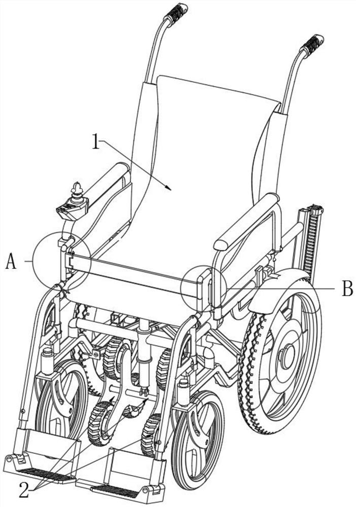 Electric wheelchair with step climbing function