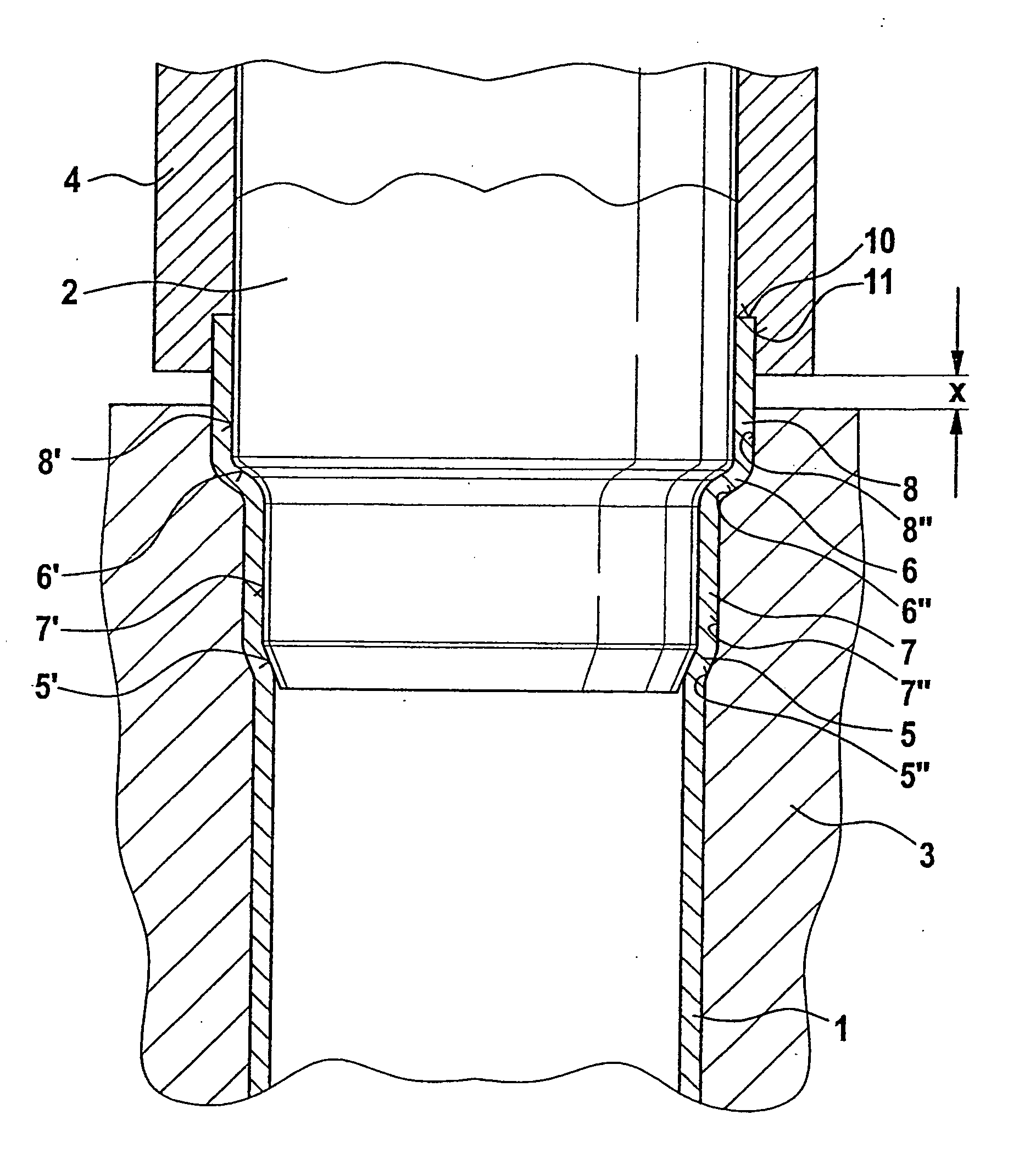 Method for Producing a Coupling on a Pipe and Device for Producing Said Coupling