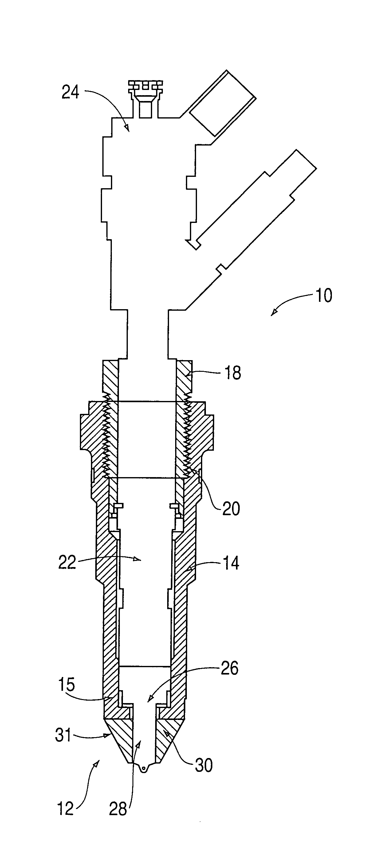 Fuel injector having a nozzle with improved cooling